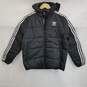 Adidas black and white insulated puffer jacket kid's M nwt image number 1