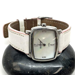 Designer Skagen 330SSLWP White Leather Strap Analog Dial Quartz Wristwatch alternative image