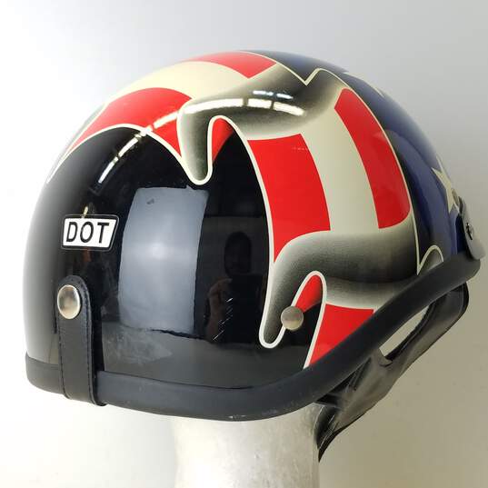 Dot American Flag Motorcycle Helmet Sz. M image number 4