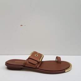 Michael Kors Leather Buckle Sandals Tan 6