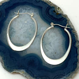 Designer Silpada 925 Sterling Silver Fashionable Hinged Hoop Earrings alternative image