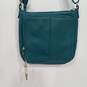 Roma Teal Leather Crossbody Purse image number 2