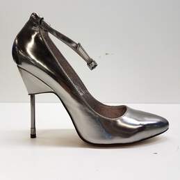 Top Shop Giddy Silver Heels Women's Size 11.5