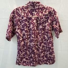 Columbia Floral Short Sleeve Button Down Top Women's Size XS alternative image