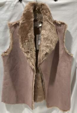 LOFT reversable faux fur vest