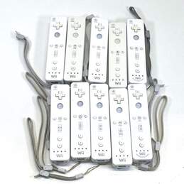 Set Of 10 Nintendo Wii Remotes- White For Parts/Repair alternative image