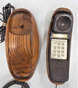 Vintage MCM Wood Tone Phone Touch Dial Telephone Semicon Electronics alternative image