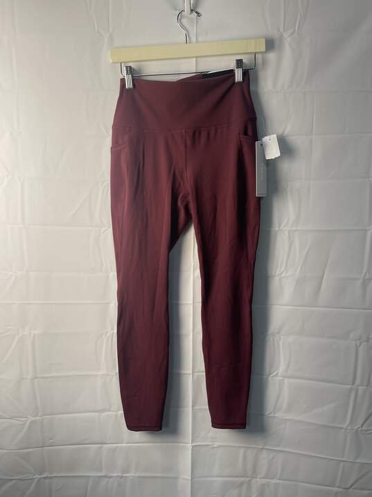 RBX Womens Burgundy Active Leggings Size M/M image number 1