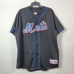 MLB Majestic Men Black New York Mets Baseball Jersey XL