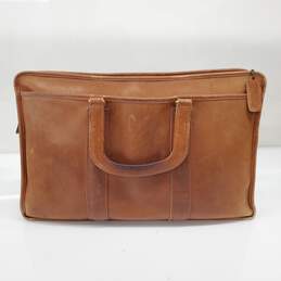 Vintage Coach Leatherware Brown Leather Zip Top Briefcase