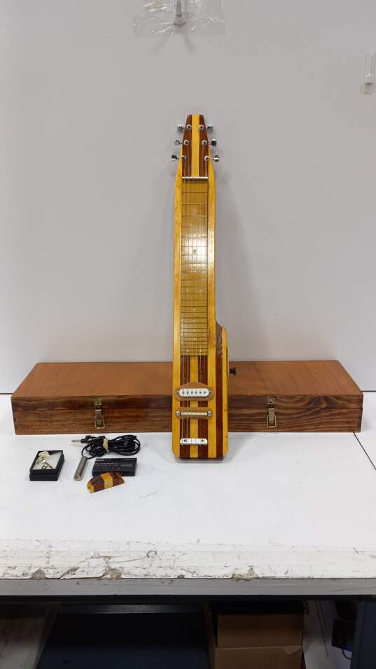 Big Bad Bob Lap Steel Guitar w/ Wooden Case image number 1