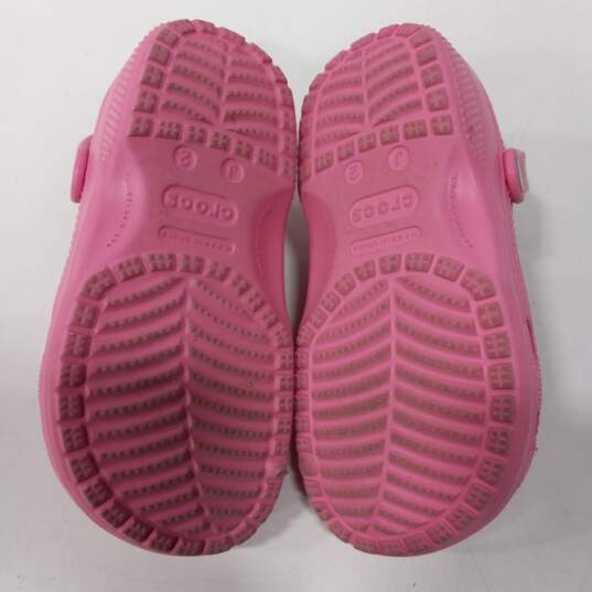 Crocs Pink Clogs Girl's Size J2 image number 4