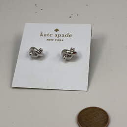 Designer Kate Spade Silver-Tone Fashionable Sailors Knot Stud Earrings alternative image