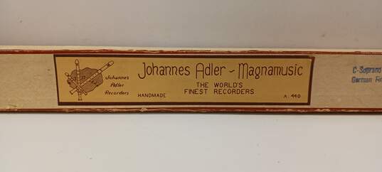 Vintage Johannes Adler Wooden Recorder w/Box image number 4