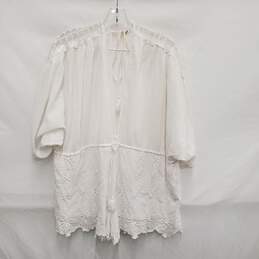 Free People WM's White Lace Serafina Cotton Blouse Size XS