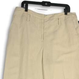 NWT Kasper Womens Tan Flat Front Slash Pocket Straight Dress Pants Size 14 alternative image