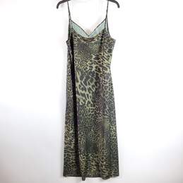 All Saints Women Green Leopard Print Maxi Dress L alternative image