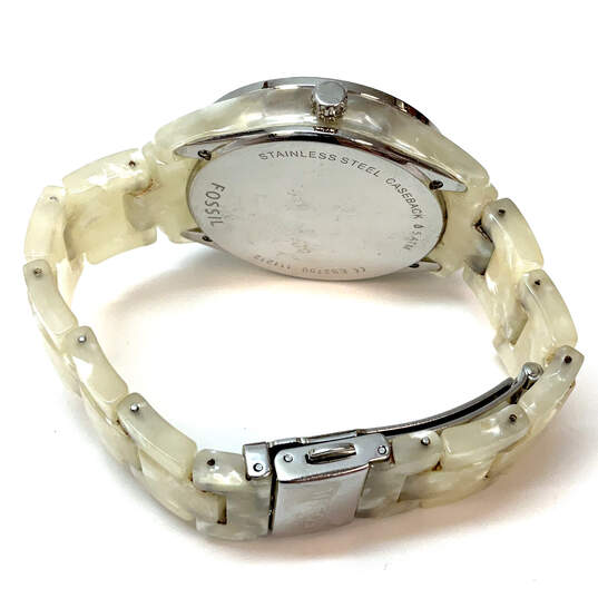 Designer Fossil Stella ES-2790 White Dial Chronograph Analog Wristwatch image number 4