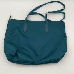 Womens Blue Zipper Inner Pocket Zipper Double Handle Tote Bag alternative image