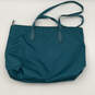 Womens Blue Zipper Inner Pocket Zipper Double Handle Tote Bag image number 2