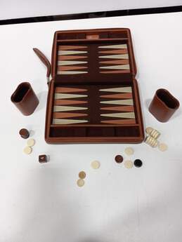 Vintage Travel Size Skor-Mor Backgammon Set