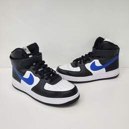 Nike Air Force 1 MN's High Rise White, Black & Blue Sneakers Size 13