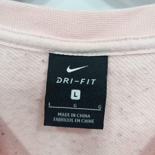 Women’s Nike Get Fit Lux Fleece Crew Top Sweatshirt Sz L image number 3
