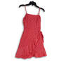 NWT Womens Red Heart Print Ruffle Spaghetti Strap A-Line Dress Size Medium image number 1