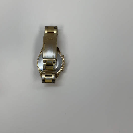 Designer Fossil ES2683 Gold-Tone Dial Stainless Steel Analog Wristwatch image number 4