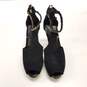White House Black Market Adonia Black Chain Peep Toe Stiletto Heels Size 8.5 image number 5