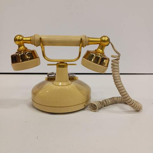 Tan w/ Gold Tone Rotary Phone image number 3