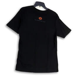 Womens Black Regular Fit Crew Neck Short Sleeve Pullover T-Shirt Size Large alternative image