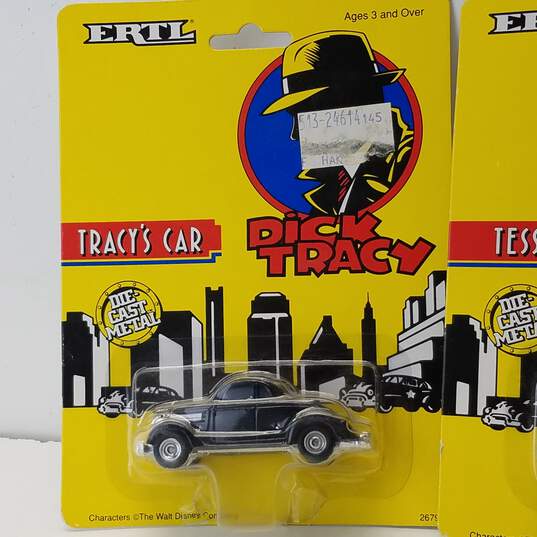 Lot of 3 Ertl Dick Tracy Cars- Police Car, Tracy's Car, Tess' Car image number 2