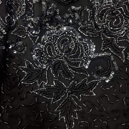 NiteLine Women Black Sequin Dress Sz 6 image number 4