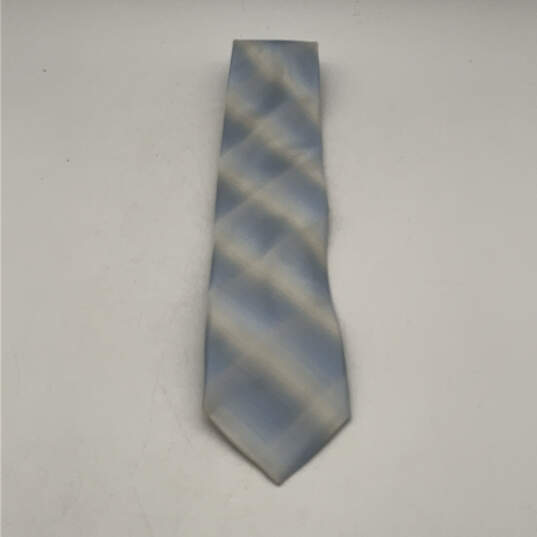 NWT Mens Blue Silk Four-In-Hand Classic Adjustable Designer Neck Tie image number 1