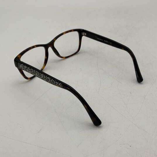 Womens HC6068 5120 Brown And Gold Tortoise Cat-Eye Reading Glasses With Case image number 4