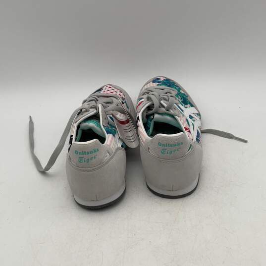 Asics By Onitsuka Womens Tiger Multicolor Floral Lace-Up Sneakers Shoes Size 9 image number 4