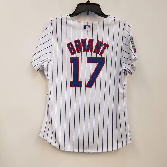 Womens White Chicago Cubs Kris Bryant #17 Baseball MLB Jersey Size Large image number 2