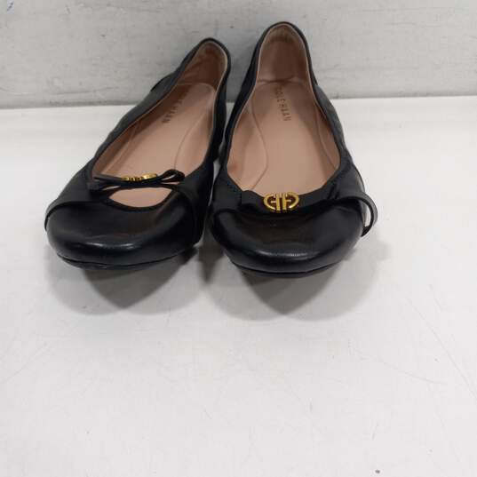 Cole Haan Tova Ballet Women's Black Leather Flats size 8 1/2 image number 1