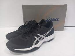 Asics Women's Black/Silver White Gel-Tactic Shoes Size 10 IOB