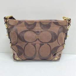 COACH 10519 Brown Signature Shoulder Tote Bag alternative image