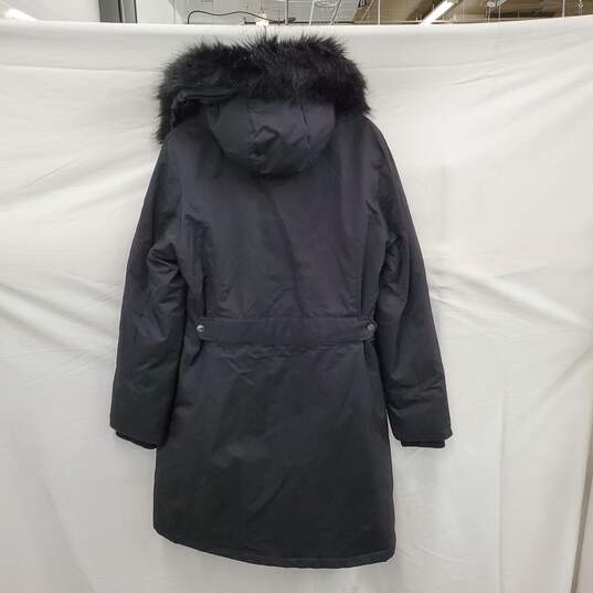 1 Madison Expedition WM's Polyester & Cotton Blend Black Zipper Parka & Faux Fur Hood Size L/G image number 2