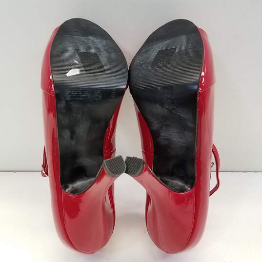Pin Up Couture Cutiepie Red Heels Women's Size 8 image number 5