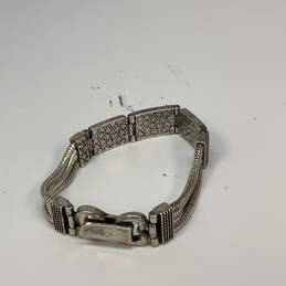 Designer Brighton Silver-Tone Engraved Heart Clasp Chain Bracelet alternative image