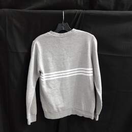 Adidas Gray With White Stripes Sweatshirt Size L alternative image