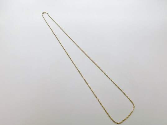 14K Gold Twisted Curb Chain Necklace 1.9g image number 2