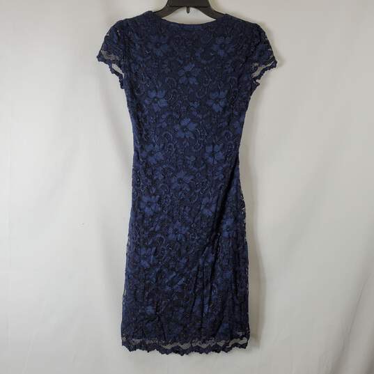 Joseph Ribkoff Women's Blue Floral Dress SZ 4 image number 2