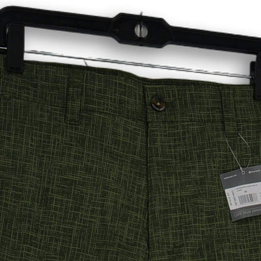 NWT Mens Green Flat Front Classic Regular Fit Takeoff Chino Shorts Size 38 image number 3