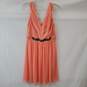 David's Bridal Women's Beaded Bridesmaid Cocktail Dress Size 10 Pink/Coral image number 1