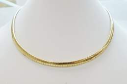 925 Sterling Silver Vermeil Omega Chain Necklace 22.7g